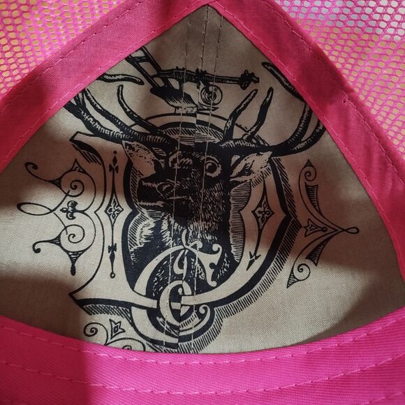 John Deere Camo/Pink Mesh Snap Back Hat Cap - Picture 5 of 8